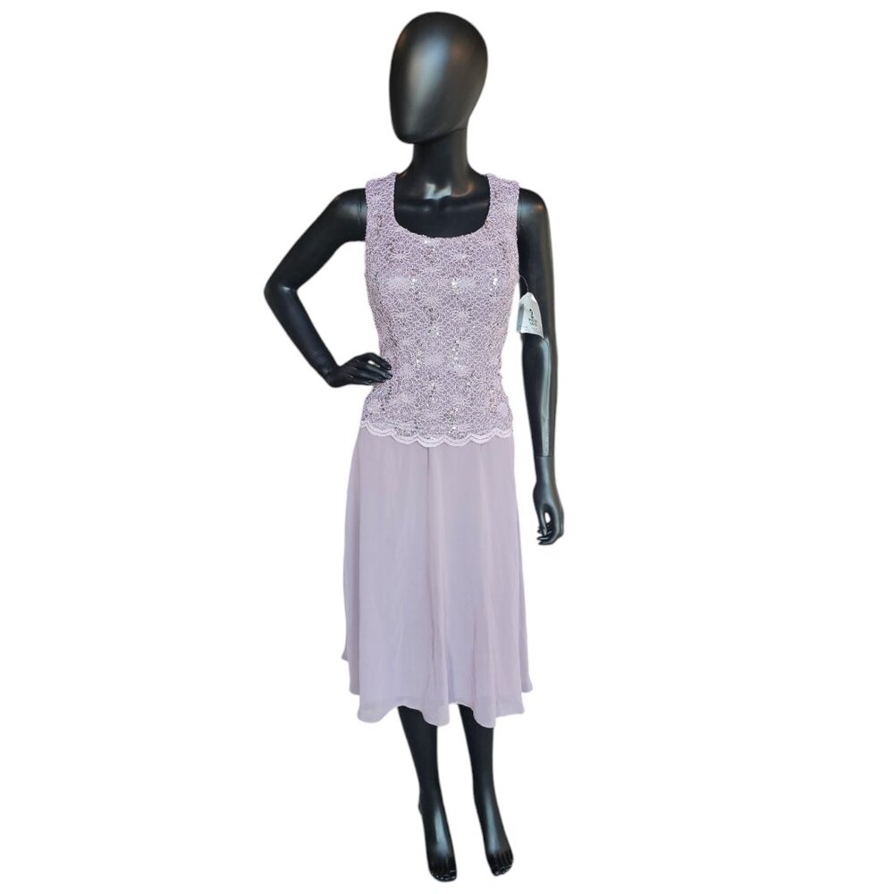 Lavender Sparkle Lace Cocktail/Party Dress - R&M Richards - NWT - Picture 2 of 7